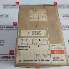Terasaki Electric Xh100Ns Circuit Breaker 3 Pole 200-480V 50/60Hz 100A, Ac690V
