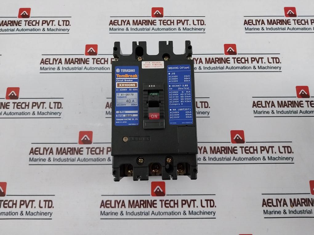 Terasaki Electric XH100NS Molded Case Circuit Breaker 40A AC690V 50~60Hz