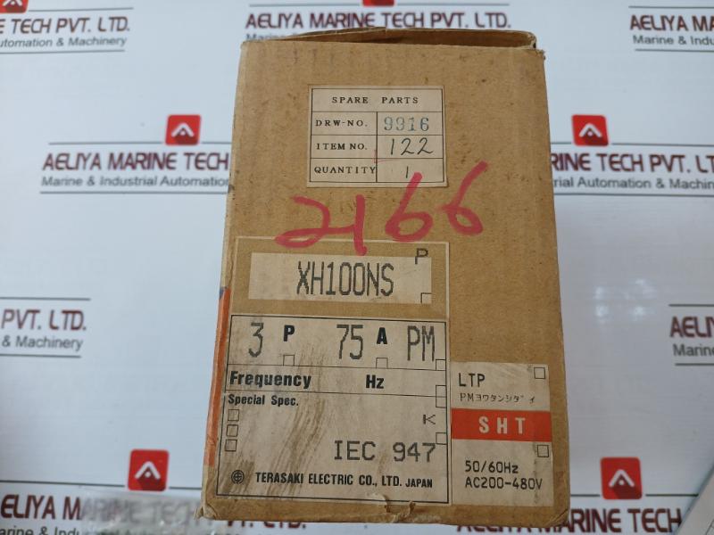 Terasaki Electric Xh100Ns Tembreak Circuit Breaker 3 Pole 75A Ac690V 50-60Hz