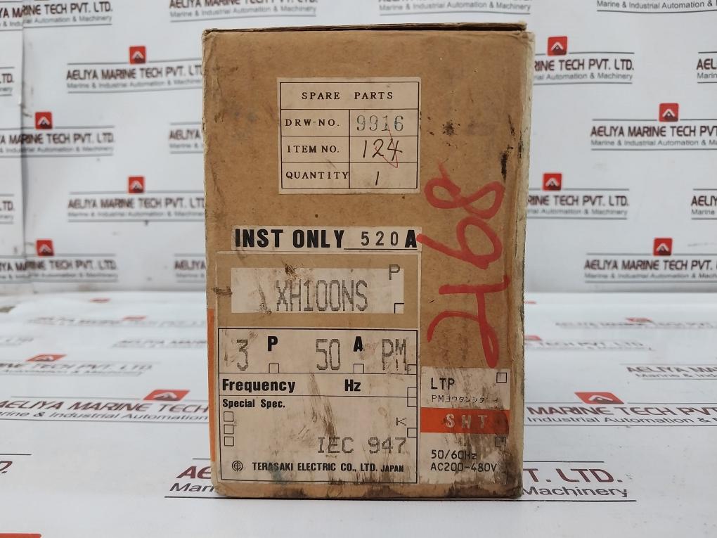 Terasaki Electric Xh100Ns Tembreak Circuit Breaker 50A 3 Pole 85Ka Ac690V 220V
