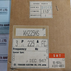 Terasaki Electric Xh225Ns Molded Case Circuit Breaker 3-pole 225A