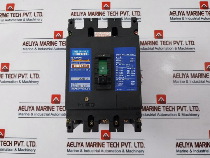 Terasaki Electric Xh225Ns Tembreak Circuit Breaker 225A 3 Pole Ac690V 50~60Hz