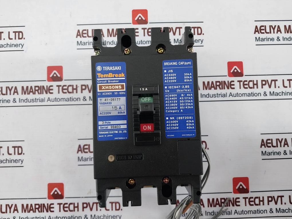 Terasaki Electric Xh50Ns 15A Circuit Breaker Ac690V 50~60Hz 41-26177