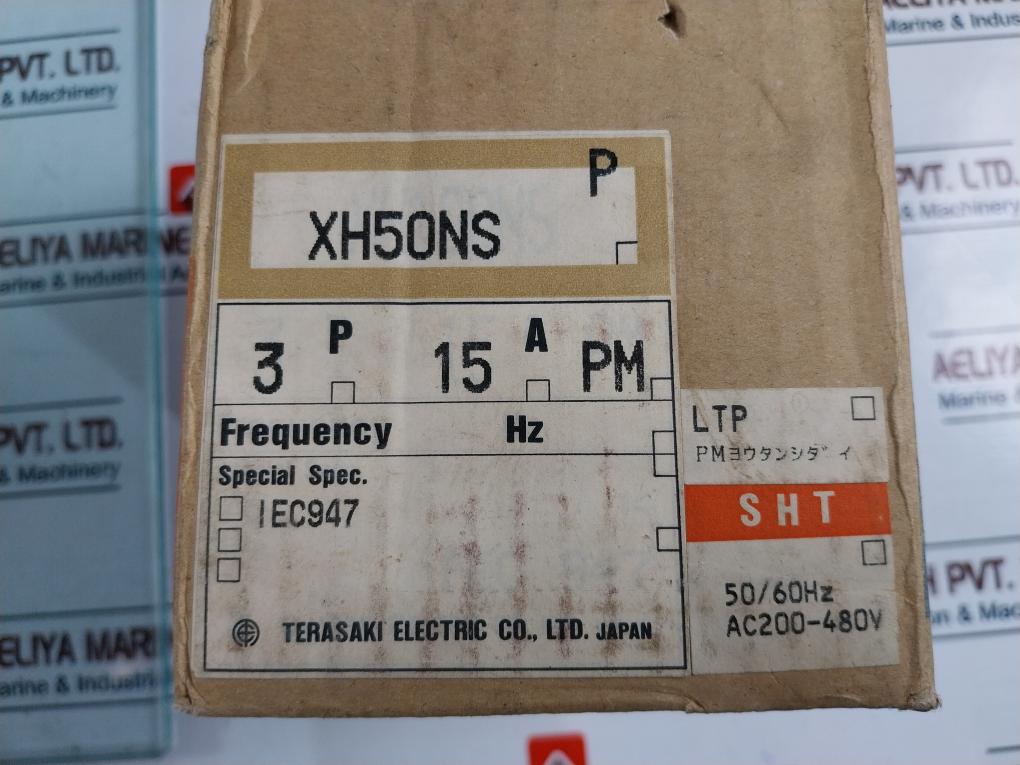 Terasaki Electric Xh50Ns Circuit Breaker 3 Pole 15A Ac690V 50~60 Hz