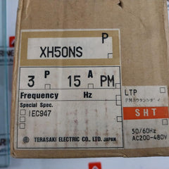 Terasaki Electric Xh50Ns Circuit Breaker 3 Pole 15A Ac690V 50~60 Hz