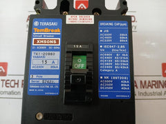 Terasaki Electric Xh50Ns Tembreak 3 Pole Circuit Breaker 15A Ac690V 50~60Hz