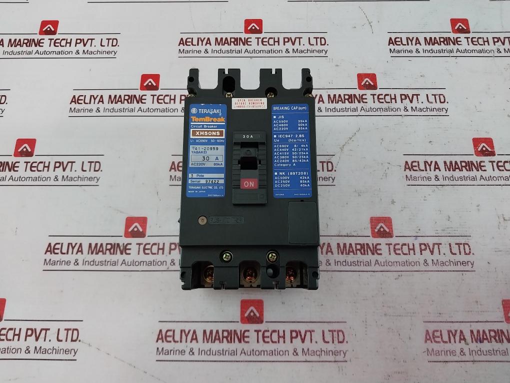 Terasaki Electric Xh50Ns Tembreak 3 Pole Circuit Breaker 30 A Ac220V 85Ka