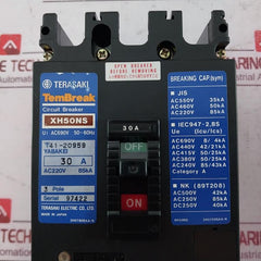 Terasaki Electric Xh50Ns Tembreak 3 Pole Circuit Breaker 30 A Ac220V 85Ka
