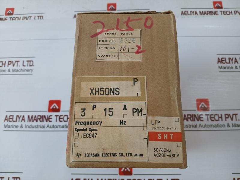 Terasaki Electric Xh50Ns Tembreak 3 Pole Circuit Breaker Ac690V 15A 200-480V