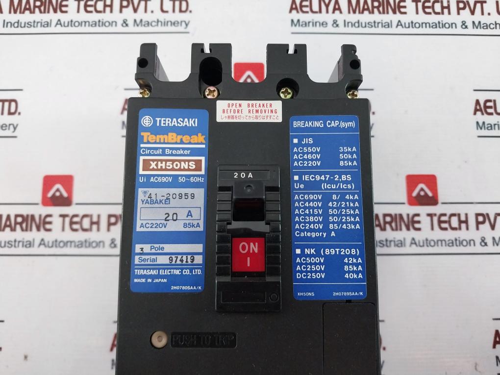 Terasaki Electric Xh50Ns Tembreak Circuit Breaker 20 A