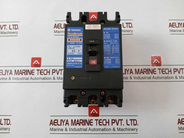 Terasaki Electric Xh50Ns Tembreak Circuit Breaker 3 Pole 20A Ac690V 50~60Hz