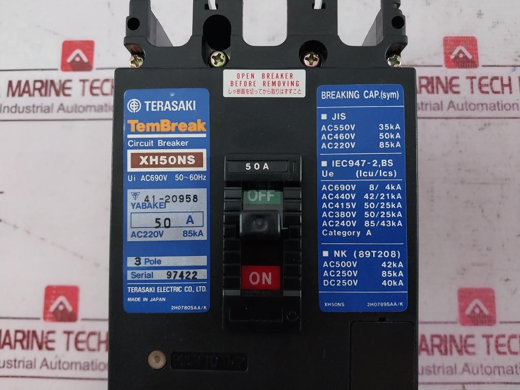 Terasaki Electric Xh50Ns Tembreak Circuit Breaker 50 A Ac220V 50/60Hz