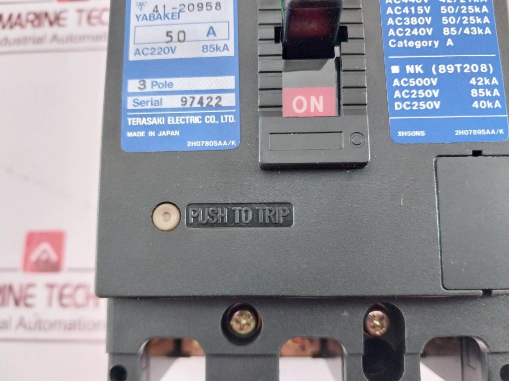 Terasaki Electric Xh50Ns Tembreak Circuit Breaker 50 A Ac220V 50/60Hz