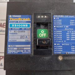 Terasaki Electric Xs100Nb 20A Circuit Breaker 3 Pole 41-20959