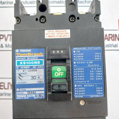 Terasaki Electric Xs100Nb 30A 3 Pole Circuit Breaker Ac690V 50~60Hz 41-20959