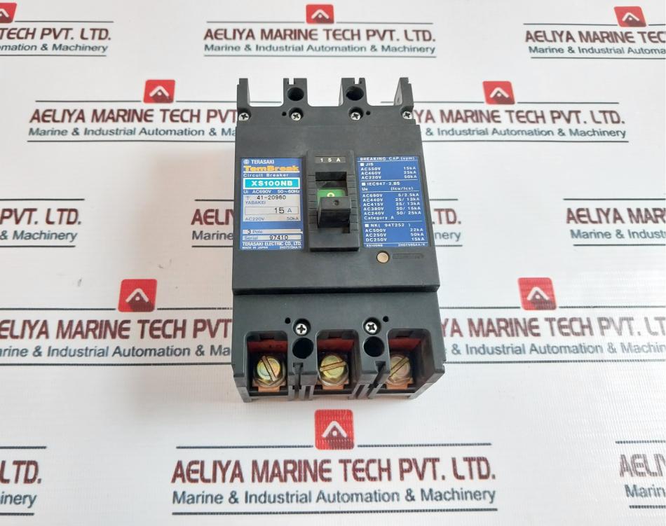 Terasaki Electric Xs100Nb 3 Pole Circuit Breaker 15A