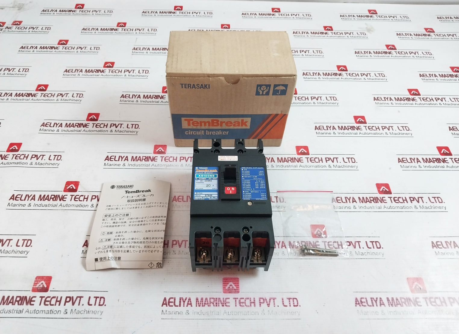 Terasaki Electric Xs100Nb 3 Pole Circuit Breaker Ui Ac690V Ac220V 50Ka 20A