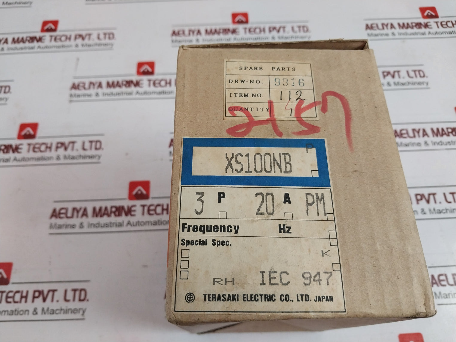 Terasaki Electric Xs100Nb 3 Pole Circuit Breaker Ui Ac690V Ac220V 50Ka 20A