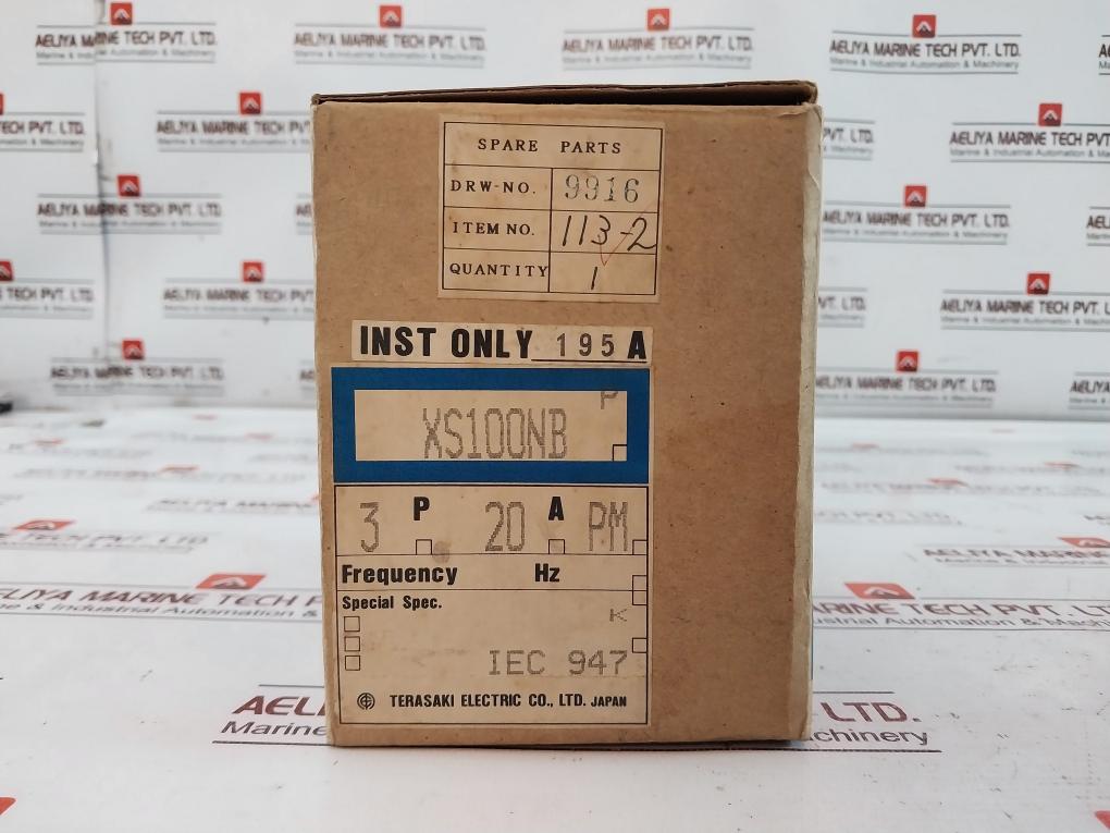 Terasaki Electric Xs100Nb 3Pole Tembreak Circuit Breaker Ac220V 50Ka 20A 50-60Hz