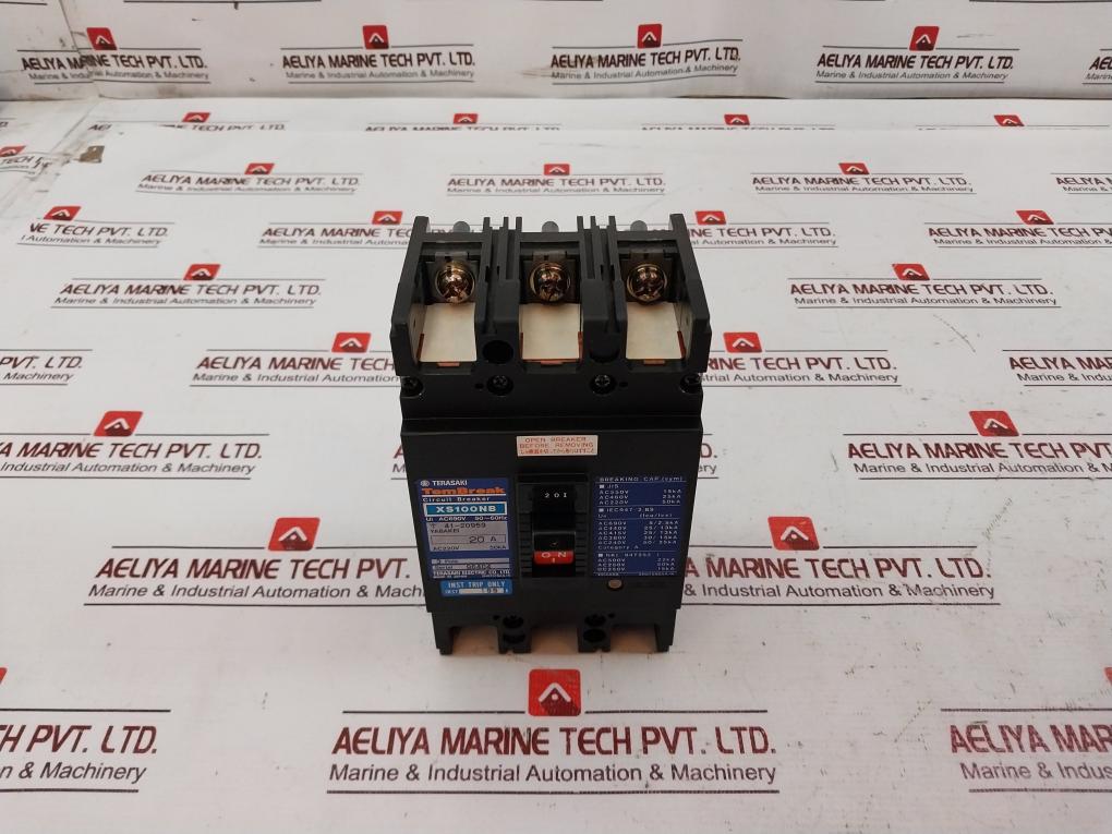 Terasaki Electric Xs100Nb 3Pole Tembreak Circuit Breaker Ac220V 50Ka 20A 50-60Hz