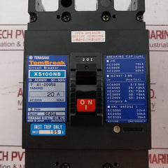 Terasaki Electric Xs100Nb 3Pole Tembreak Circuit Breaker Ac220V 50Ka 20A 50-60Hz