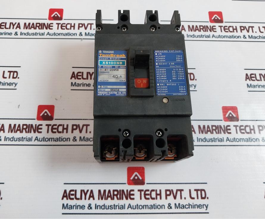 Terasaki Electric Xs100Nb Circuit Breaker 3 Pole 40A
