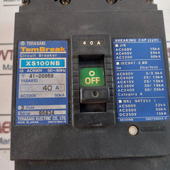 Terasaki Electric Xs100Nb Circuit Breaker 40A 41-20958