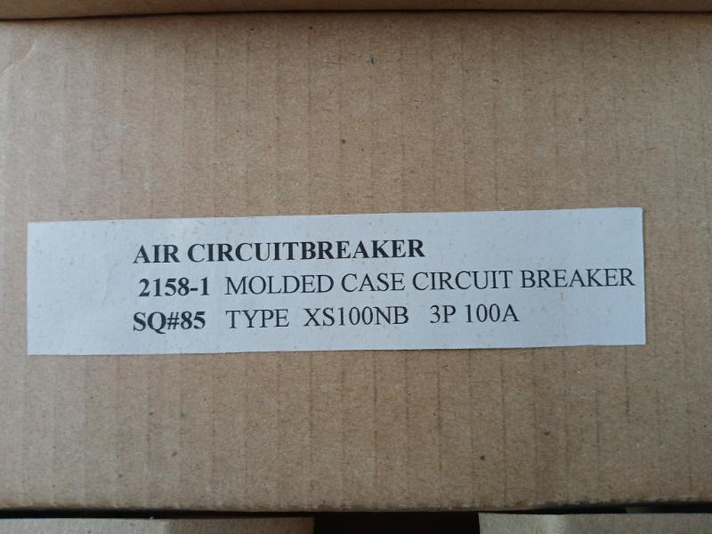 Terasaki Electric Xs100Nb Molded Case Circuit Breaker 3 Pole 100A Ac690V 50-60Hz