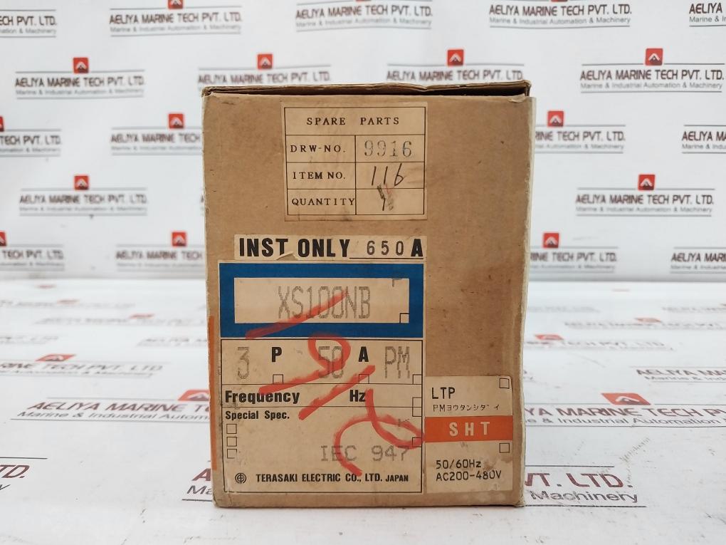Terasaki Electric Xs100Nb No-fuse Circuit Breaker 50A Ac220V 50Ka