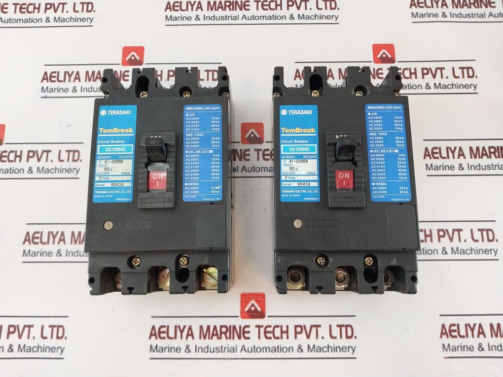 Terasaki Electric Xs100Ns 3 Pole Circuit Breaker 50A