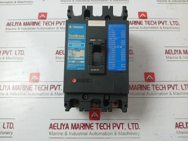 Terasaki Electric Xs100Ns Tembreak 3Pole Circuit Breaker Ac220V 50Ka Ysas0181-b1