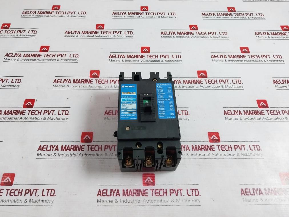 Terasaki Electric Xs100Ns 3 Pole Tembreak Circuit Breaker Ac 600V Dc 250V 20A
