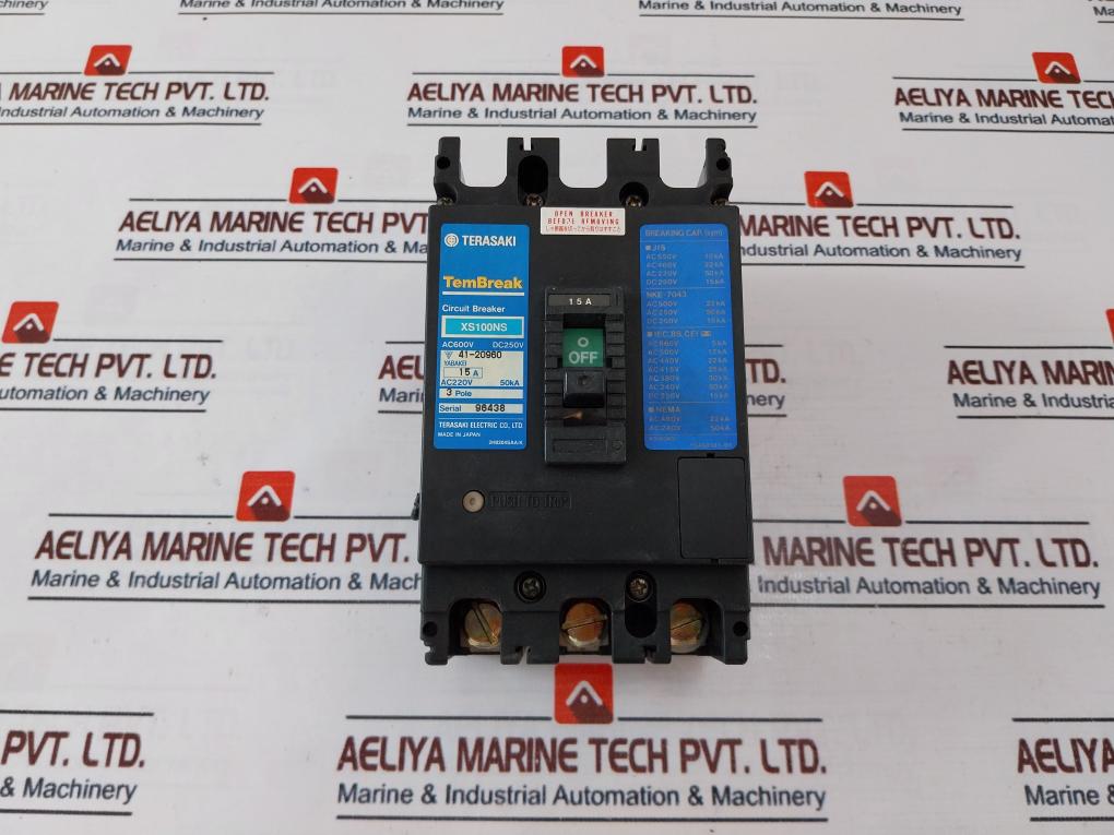 Terasaki Electric Xs100Ns 41-20960 Circuit Breaker 15A