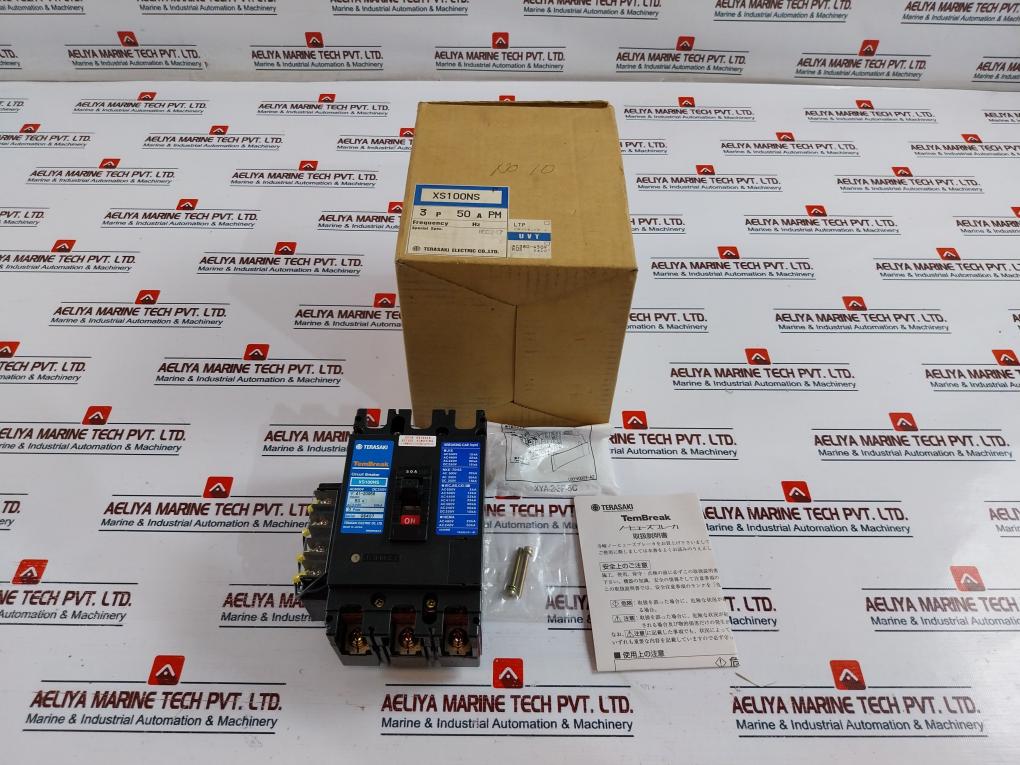 Terasaki Electric Xs100Ns Circuit Breaker 3 Pole 50A Ac600V Dc250V