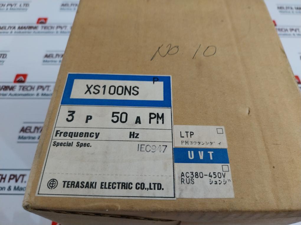 Terasaki Electric Xs100Ns Circuit Breaker 3 Pole 50A Ac600V Dc250V