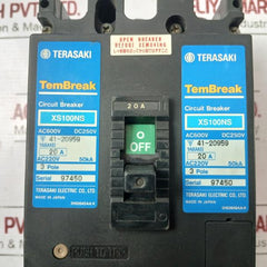 Terasaki Electric Xs100Ns Circuit Breaker 3 Pole Ac 600V Dc250V 20A Ac220V 50Ka