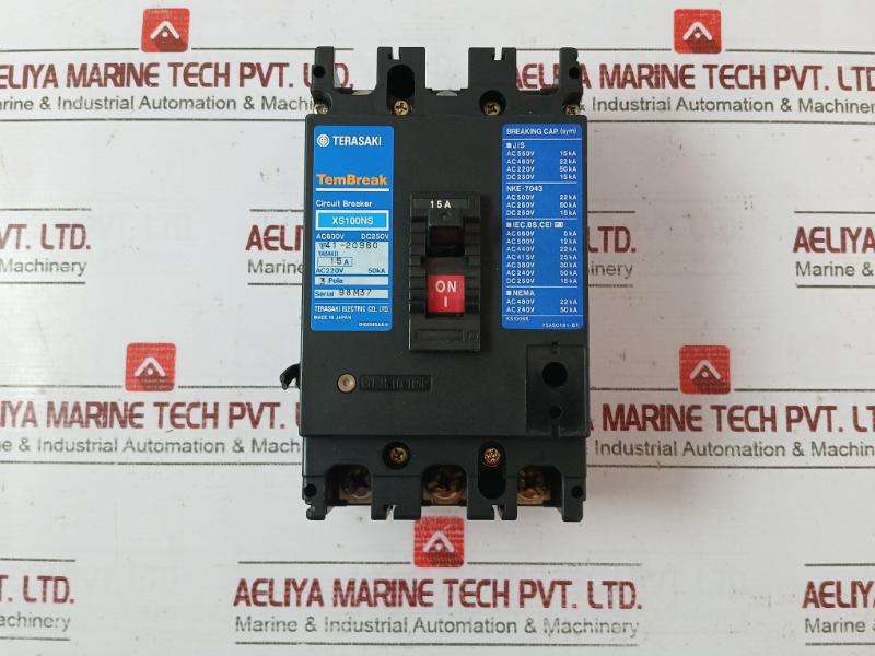 Terasaki Electric Xs100Ns Circuit Breaker Ac220V 50Ka Dc250V Ac600V