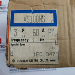 Terasaki Electric Xs100Ns Tembreak 3 Pole Circuit Breaker 60A Ac220V 50Ka