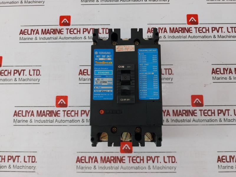 Terasaki Electric Xs100Ns Tembreak 3 Pole Circuit Breaker Ac600V Dc250V 50Ka