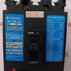 Terasaki Electric Xs100Ns Tembreak 3 Pole Circuit Breaker Ac600V Dc250V 50Ka