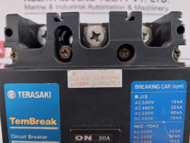 Terasaki Electric Xs100Ns Tembreak Circuit Breaker Ac 600V Dc 250V Ac220V 50Ka