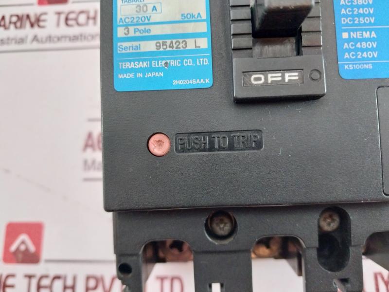 Terasaki Electric Xs100Ns Tembreak Circuit Breaker Ac 600V Dc 250V Ac220V 50Ka