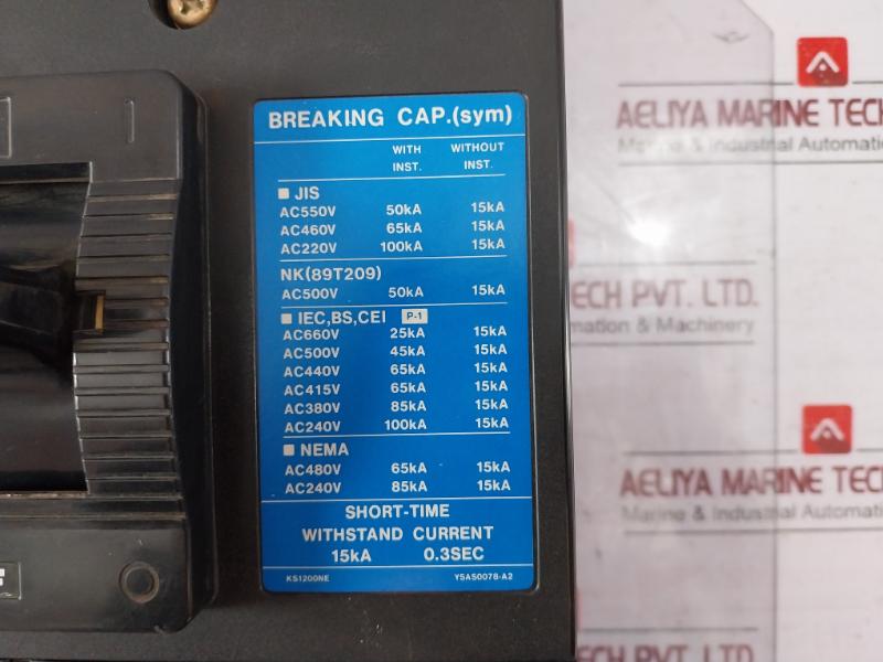 Terasaki Electric Xs1200Ne Tembreak Circuit Breaker Ac500V 50Ka Ysas0167-b1