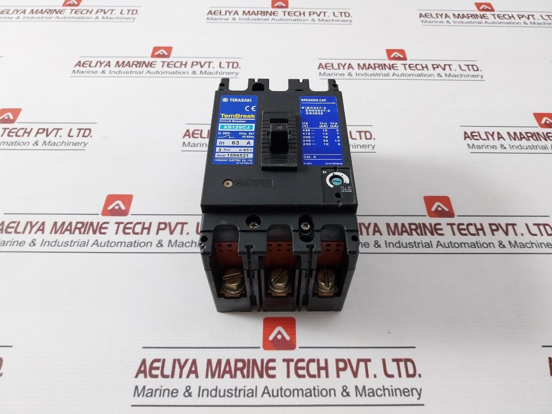 Terasaki Electric Xs125Cj Circuit Breaker 3 Pole 690V 50/60Hz 63A