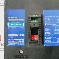 Terasaki Electric Xs225Bns Circuit Breaker 150A 3 Pole Ac690V 50~60Hz