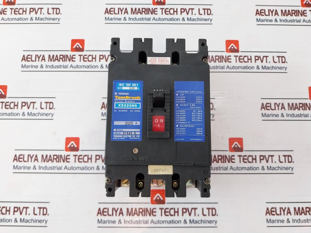 Terasaki Electric Xs225Ns 3 Pole Circuit Breaker 225A Ac690V 50-60Hz