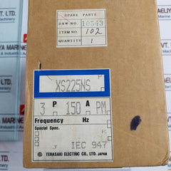 Terasaki Electric Xs225Ns Molded Case Circuit Breaker 3-pole 150A