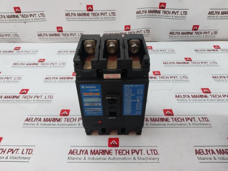 Terasaki Electric Xs225Ns Tembreak Circuit Breaker 150A 3-pole Ac 600V Dc 250V