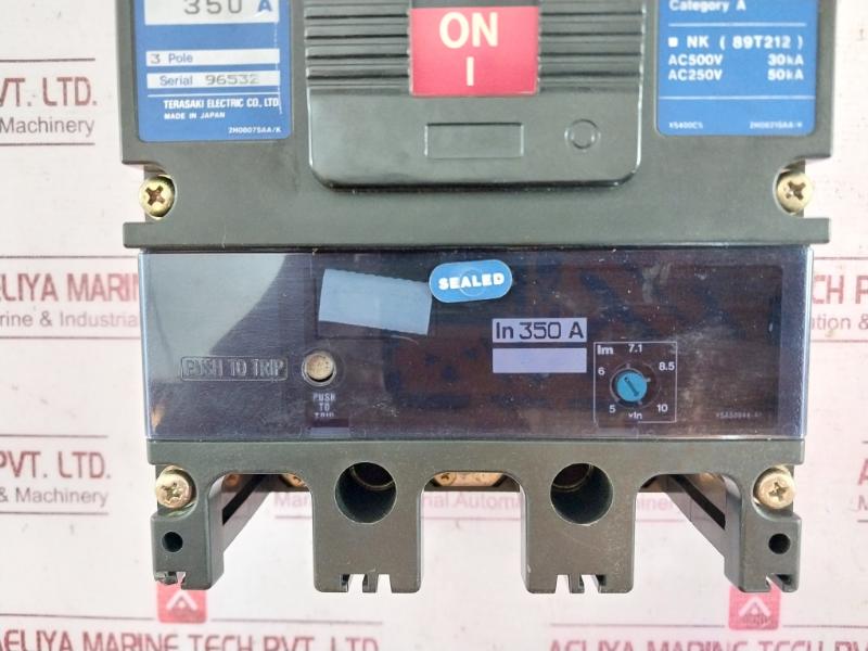 Terasaki Electric Xs400Cs Tembreak Circuit Breaker Ac690V 350A 200-480V 50/60Hz