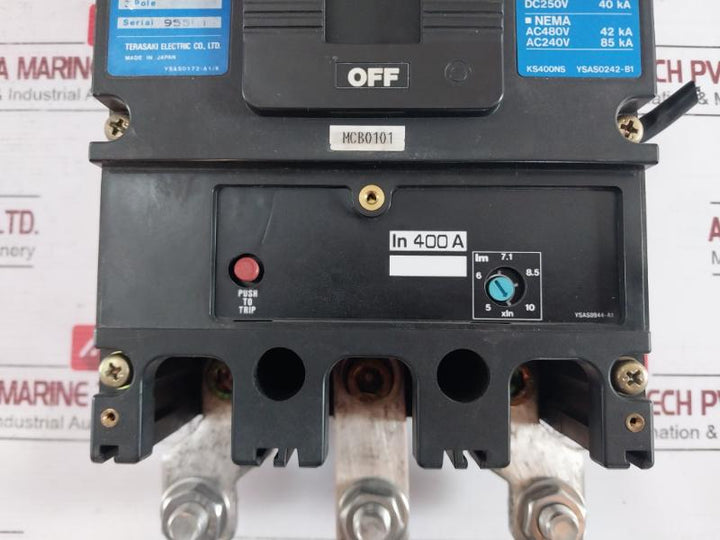 Terasaki Electric Xs400Ns 3 Pole Tembreak Circuit Breaker 400A 100-115V 50/60Hz